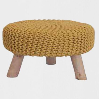 yellow-woven-stool